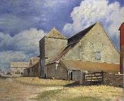 William Rothenstein Barn at Cherington, oil painting artist